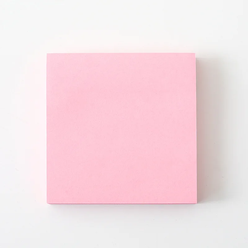 Large pink Kawaii Канцелярские товары 100 сплошной цвет post-it Примечания два размера большой квадратный самоклеющиеся удобные наклейки студенческие канцелярские принадлежности - Цвет: Large pink