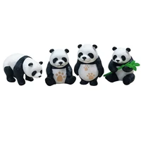 cartoon panda cute animals plastic pandas models childrens toys home car decoration cake diy mini ornaments kids birthday gift