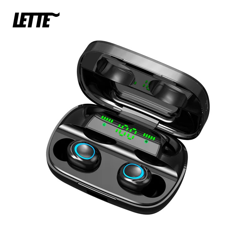 

3500mAh Box Earphones Bluetooth v5 Wireless Sport In Ear TWS Gaming Headset Noise Cancel Earbuds