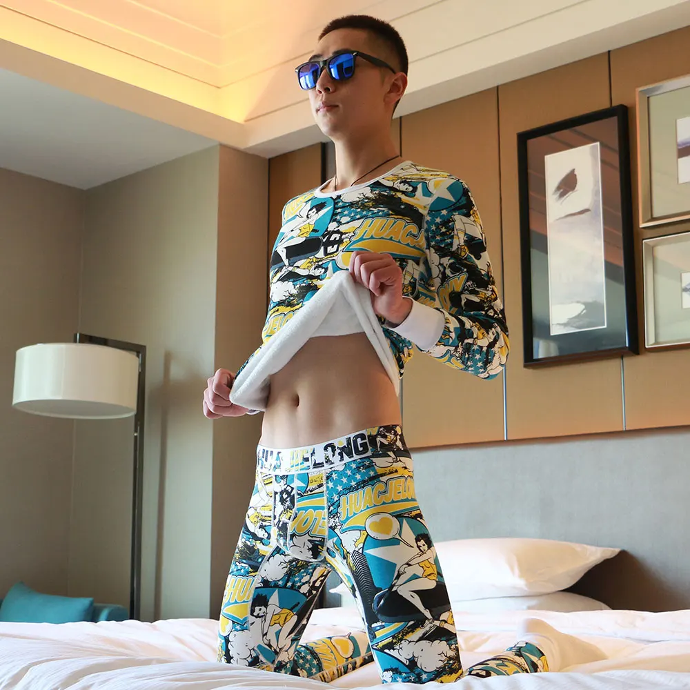 Термобелье мужское с принтом из комиксов зимнее 2020 | Мужская одежда