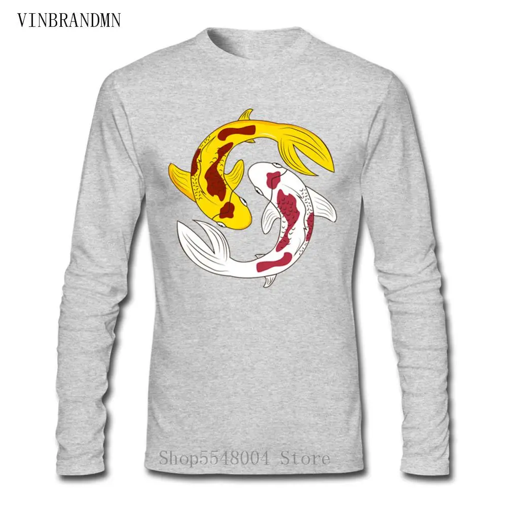 Футболка Geek Yin and Yang Koi Fish мужские топы качественная футболка хипстер Flyfish Топ