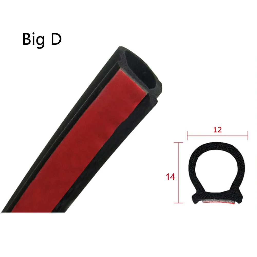 Резиновое уплотнение для автомобильных дверей лента длиной 4 метра в форме D