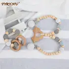 Деревянный Прорезыватель для зубов TYRY.HU, 1 шт., Браслет-Прорезыватель зубов для детей, натуральная Магнитная цепочка, скамейка, крошечная удочка, игрушки, детский продукт для жевания