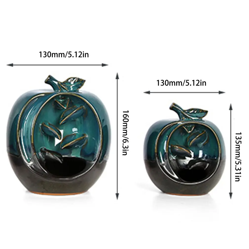 Держатель конуса для благовоний яблока/горелка с водопадом керамический