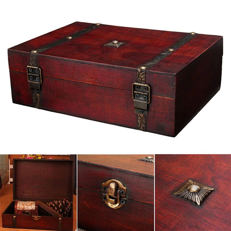 Strongwell сундучок из дерева для хранения ценностей коробка замок Органайзер чехол