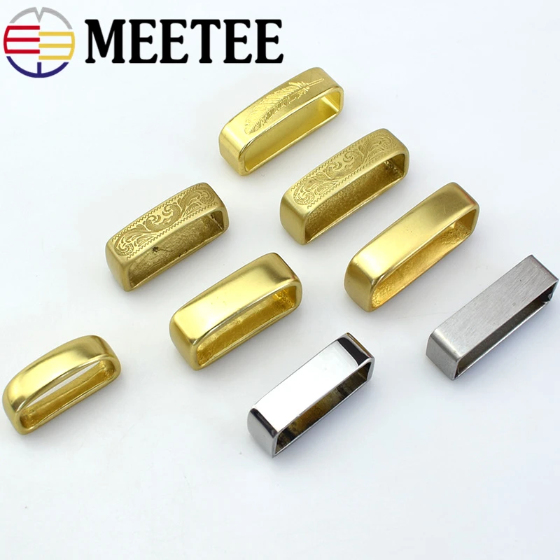 Мужские кожаные пряжки для ремня Meetee 2 шт. 30 40 мм металлические медные Твердые