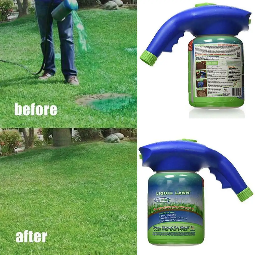 

Gardening Seed Sprinkler Lawn Hydro Mousse Household Drop Seed Liquid Device Hydro Garden Ship Spray Care Seeding System La F7R8