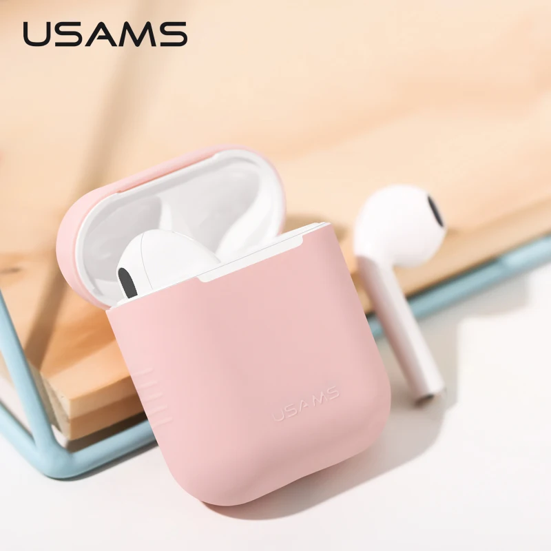 USAMS силиконовый Bluetooth беспроводной чехол для наушников Защитный Airpods аксессуары