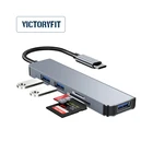 Док-станция 5 в 1 с USB Type-C на несколько USB, поддержка TF SD-карт, для удобства работы, портативные аксессуары, док-станция для ноутбука