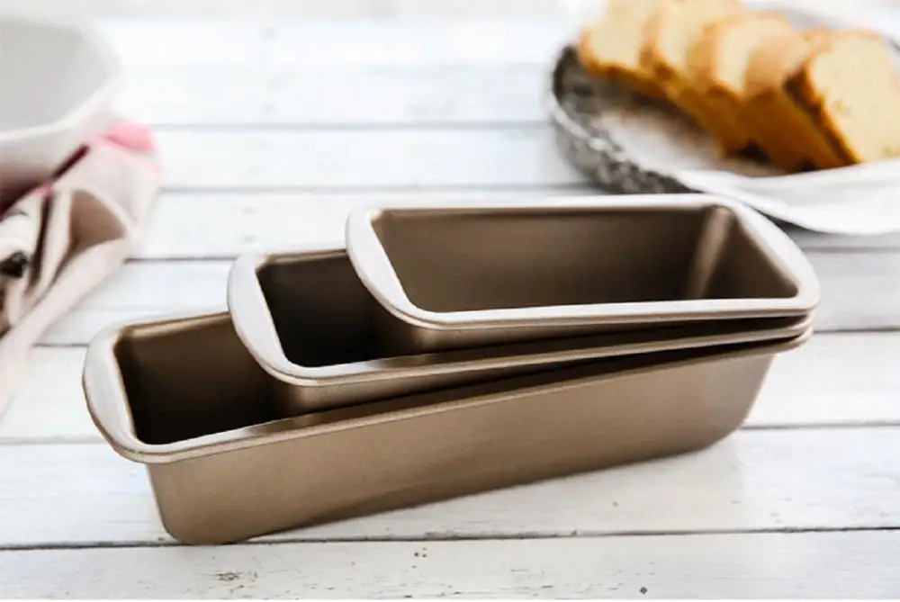 Золотая Полоса тост форма антипригарный фунт торт коробка антипригарная печь