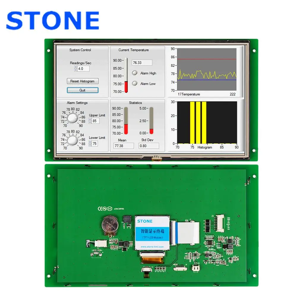 Открытый каркас/Встроенный программируемый ЖК дисплей 10 1 дюйма 1024*600 сенсорный