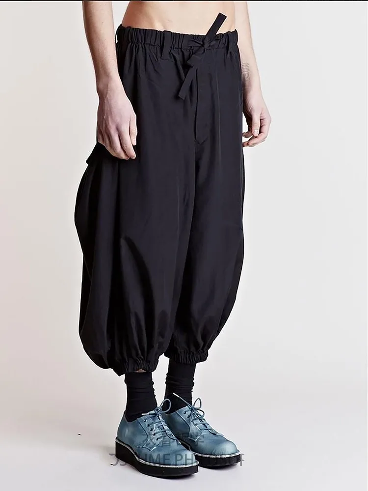 Новинка 2020 мужские волосы стилист модные повседневные брюки укороченные