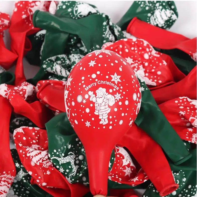 

Hot Sale 10pcs/lot 12inch Merry Christmas Printed Latex Balloons Inflatable Air Balls Happy New Decoration Birthday Party Ballon