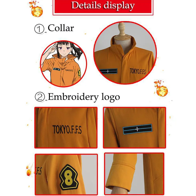 Shinra Kusakabe Cosplay Costume Enn Enn No Shouboutai Fire Force Jumpsuit Maki Oze Cosplay Wig Kotatsu Tamaki Fire Service