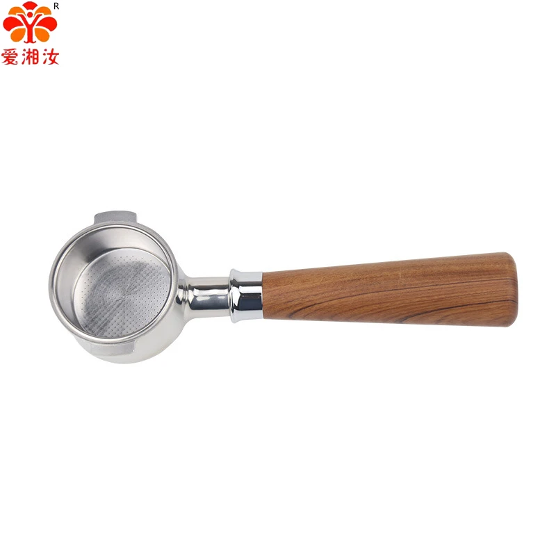 

Aixiangru 2 Ear 51mm Bottomless Coffee Machine Handle Material Stainless Steel+Solid Wood /ABS