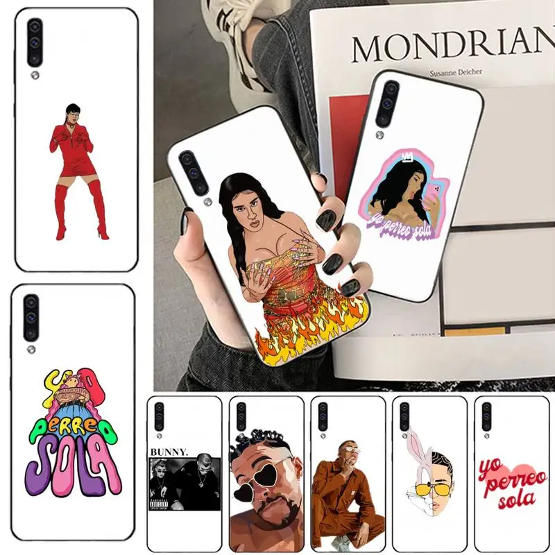 

Yo Perreo Sola Bad Bunny Maluma Phone Case For Samsung galaxy S 7 8 9 10 20 edge A 6 10 20 30 50 51 70 note 10 plus