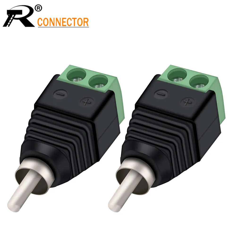 

10 шт. Phono RCA штекер в AV винтовой клеммный разъем Solderless конвертер для аудио, видео, динамик соединители для проводов адаптер