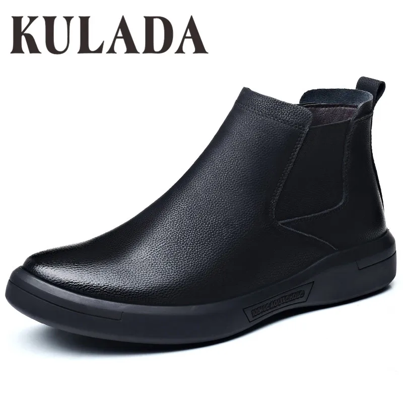 KULADA ботинки Мужская зимняя обувь Лидер продаж высококачественные мужские зимние