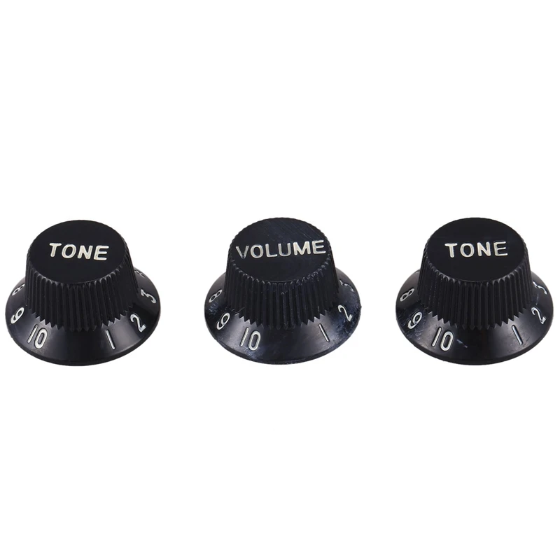 Set of 3 Black speed tone button volume with detail for electric guitar pickup | Спорт и развлечения