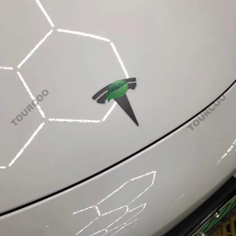 Для Tesla Model 3 Real Carbon Fiber Передняя Задняя эмблема значок наклейки для автомобиля