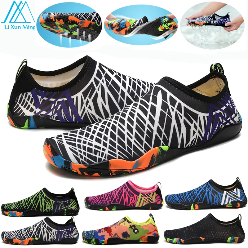 Hot Men Barefoot Beach Play Water Shoes Couple Fishing Swimming Diving Quick-drying Water Sports Shoes Women Yoga Fitness Shoes