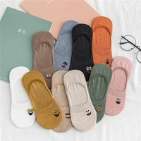1 pair of pure cotton expression pattern womens socks comfortable and breathable in summer womens pure cotton socks