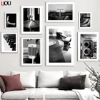 Настенная живопись с барабаном, фортепиано и гитара для записи экрана, скандинавские плакаты, настенное искусство и гравировка, винтажный Декор