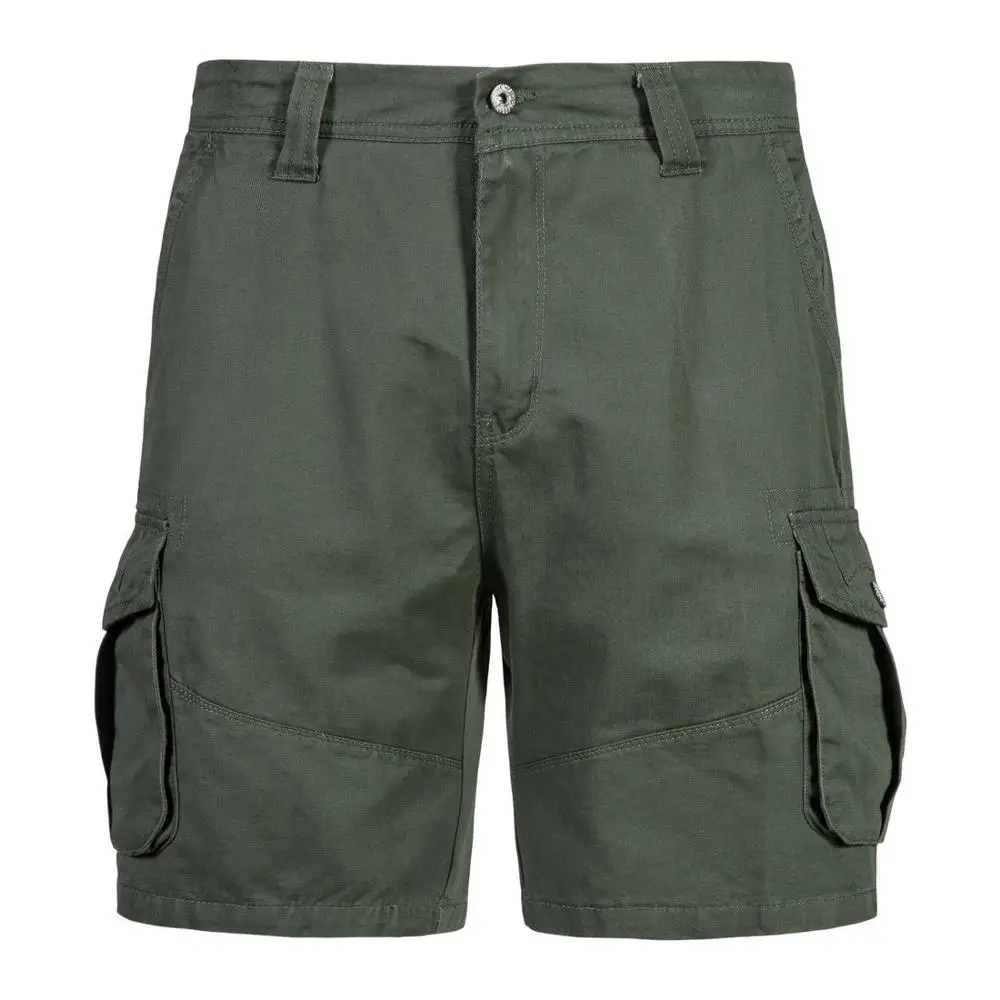 

Summer Men's Cotton Cargo Shorts Men Casual Shrots Solid Color Beach Short Pants Male Band Clothing Work Overalls 2021 New