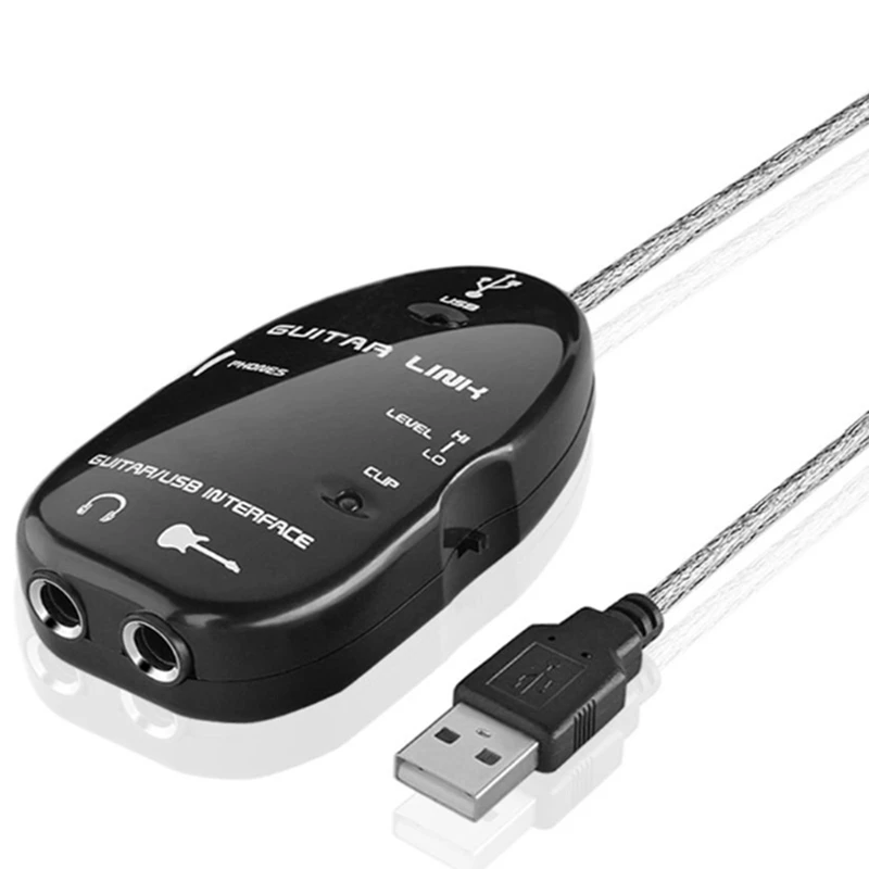 6 3 мм разъем USB гитары Соединительный кабель адаптер постоянного тока до PC Запись
