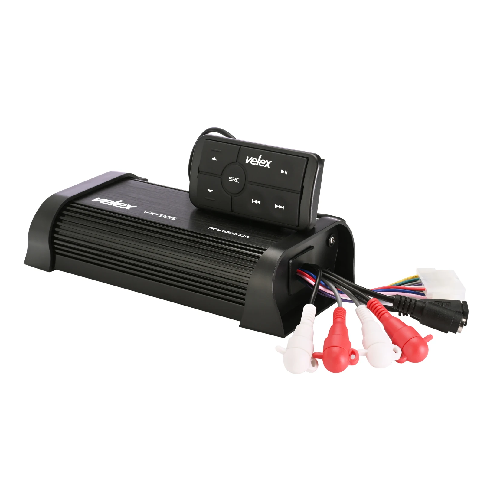 Морской Bluetooth усилитель 4 канала класса D 240 Вт стерео на лодок UTV ATV гольф кары и