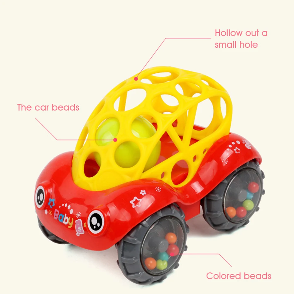 1 мультяшная мягкая пластиковая погремушка тележка игрушечный автомобиль с