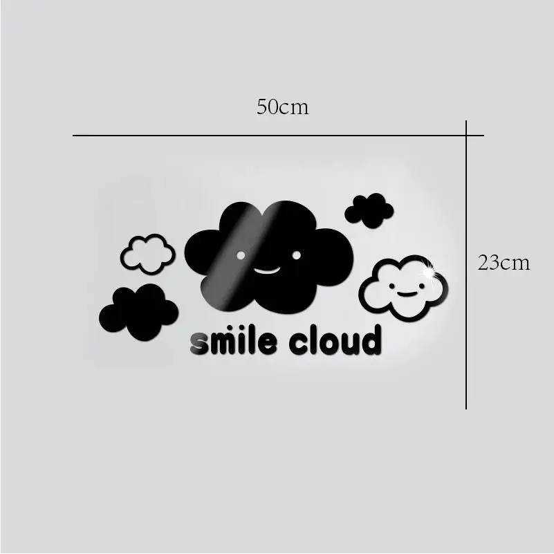 Улыбка облако самодельные наклейки на стену акриловые зеркальные Наклейка окно