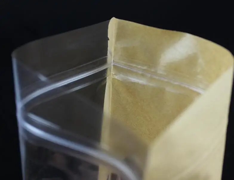 Пакеты для упаковки продуктов из крафт бумаги на молнии многоразовые