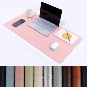 portable large gaming mouse pad lock edge pu leather desk mat home office protective dining desk writing mat desktop laptop mat free global shipping
