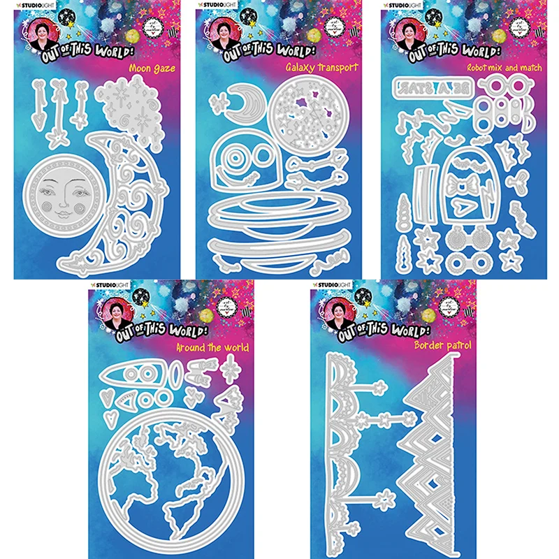 

JC Moon Planet Frame Metal Cutting Dies for Scrapbooking DIY Handmade Tool Punch Stencil Craft Model Decoration 2021 New Arrival