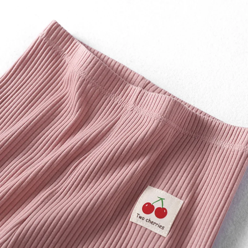 Леггинсы для девочек на весну-лето хлопковые облегающие брюки с эластичным