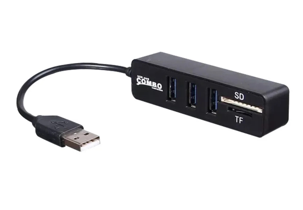 

Anmone 3 Port Usb Hub With Card Reader Usb 2.0 Micro Sd Tf Card Computer Adapter Usb Width For Hard Disk Bedrade Mouse
