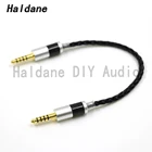 Кабель-адаптер halофициальные HIFI 7N с серебряным покрытием 4,4 мм, со сбалансированным штекером-штекером, кабель-соединитель 4,4, сделай сам, черный