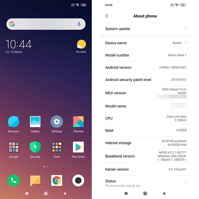Мобильный телефон Xiaomi Redmi Note 7 с глобальной прошивкой, 6 ГБ, 64 ГБ, Snapdragon 660, 4000 мА/ч, 48мп, камера заднего вида, 6,3 дюйма, 19,5: 9, полный экран