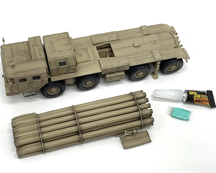 

1:72 Russian tornado MLRS PVC die casting diorama Finished product model children toys kit