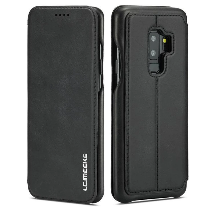 Black Кожаный чехол-книжка с бумажником для samsung Galaxy A20E A20 A30 A40 A50 A70 S7 край S8 S9 S10 5G S10E Plus Note 8 Note 9 Примечание 10 Pro - Цвет: Black