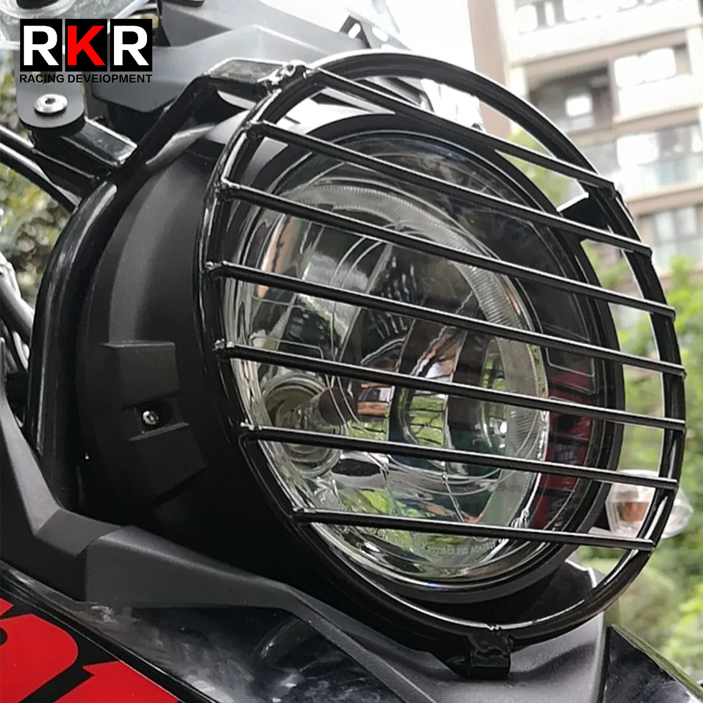 

For Suzuki DL250 DL 250 Durable Headlamp Bracket Motorcycle Modified Metal Headlight Fog Lamp Protector Guard Grille Cover Case