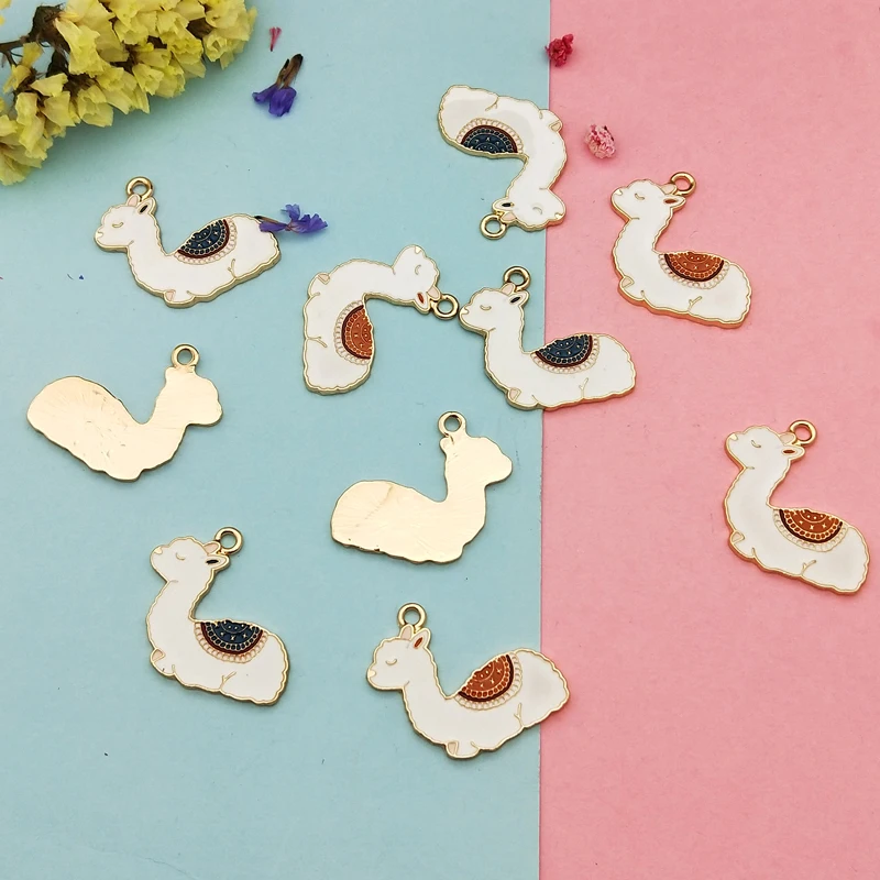 10 шт. 28x30 мм Прекрасный эмалевый Шарм альпака для изготовления ювелирных изделий
