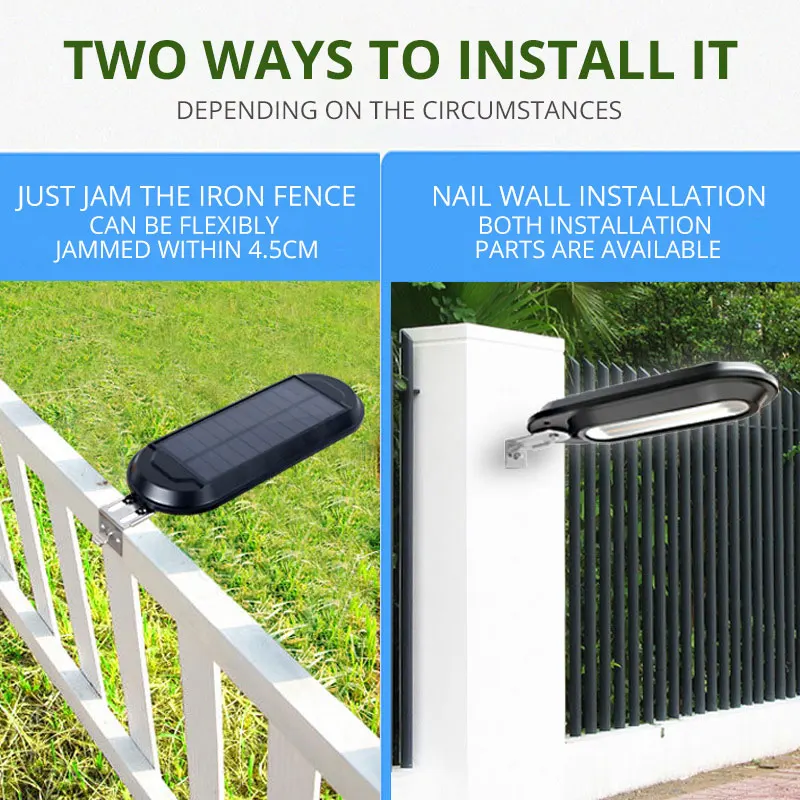 

Led Solar Light Outdoor Solar Lamp IP65 Waterproof Street Lamp Induction PIR 4Mode for Courtyard Garden House Lantern