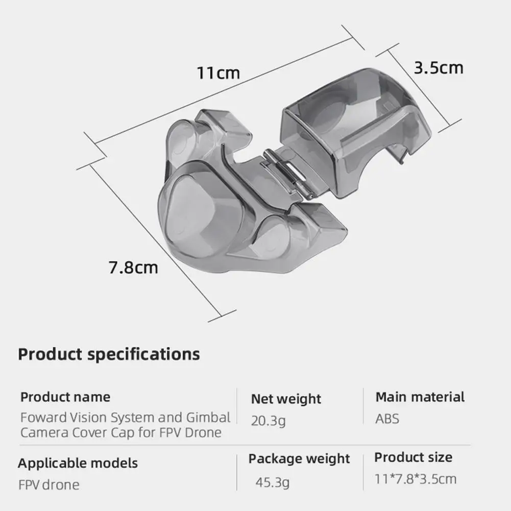 

For DJI FPV Lens Down View Integrated Cover Down-Visual Protective Lens Gimbal Camera Holder Camera Mount Cap Z0S9