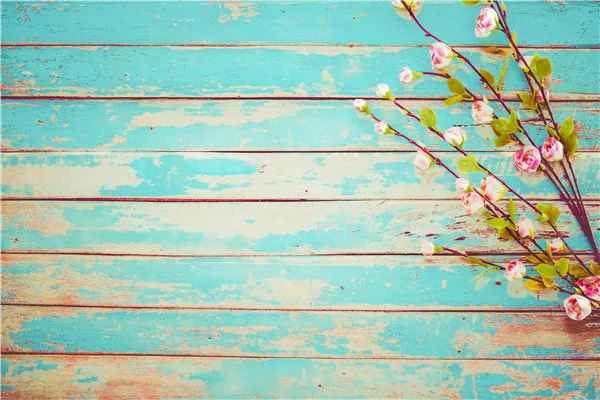 

Vinyl Custom Photography Backdrops Props Flower and Wood Planks theme Photo Studio Background 20212-2232