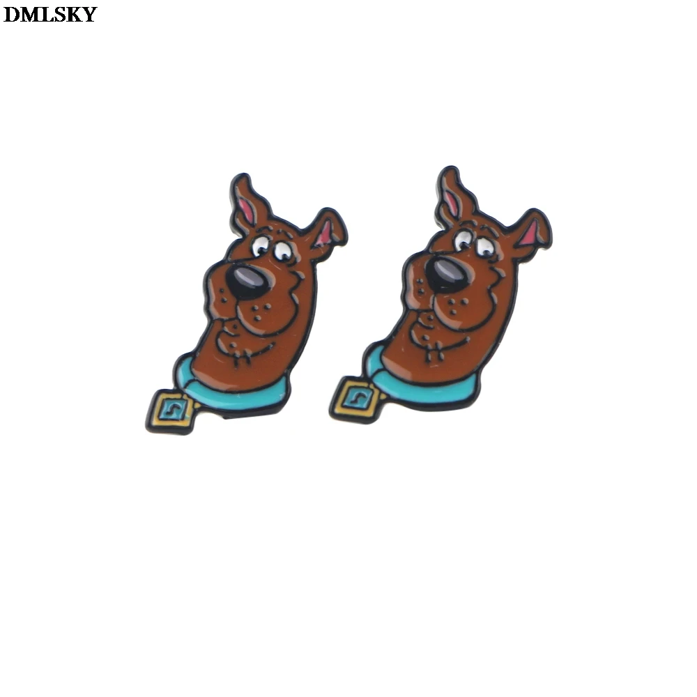 

MD009 DMLSKY Cartoon Funny Dog Stud Earring Enamel Earrings Animals Pendant for Kids Girls Cute Accessories Jewelry