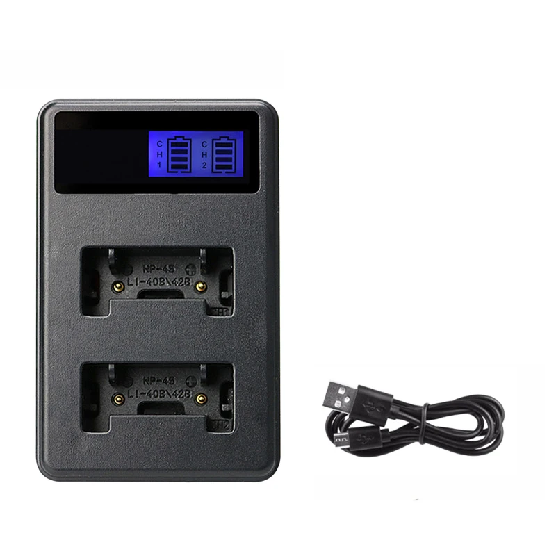 Для Li-40B En-El10 Li63 Np-80 K7006 Ds-6365 Usb ЖК-дисплей двойной порт зарядное устройство для Fujifilm