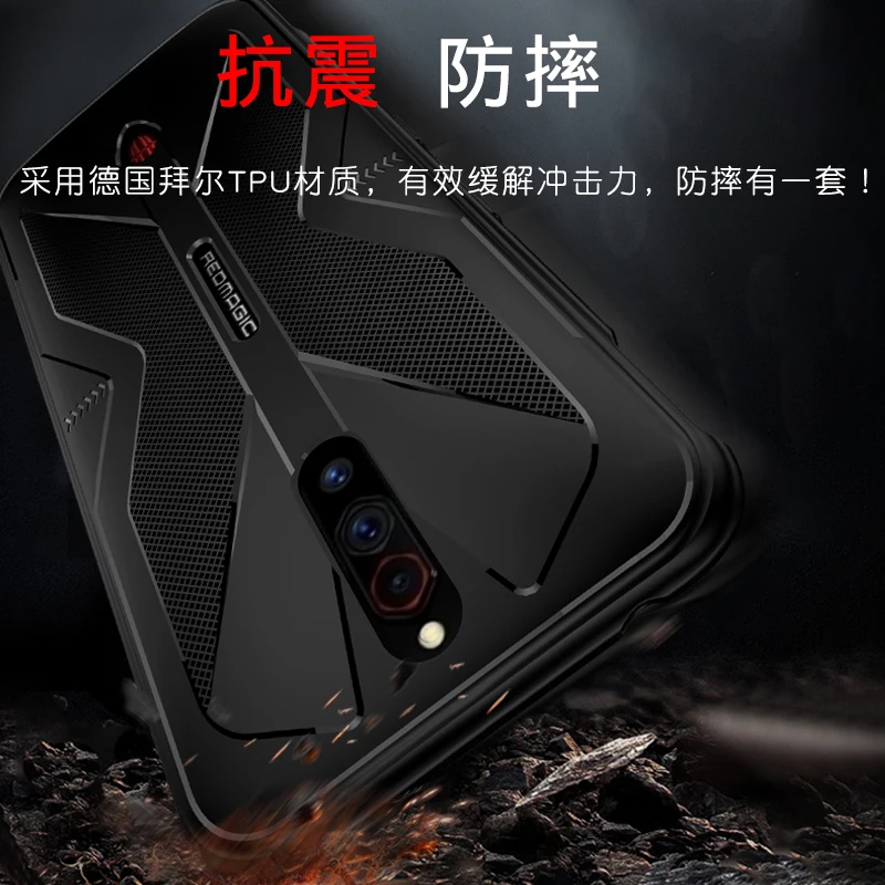 

Luxury Shockproof Case for ZTE Redmagic Nubia 5S 5G Play Anti Drop Sweat Fingerprint Cover Camera Lens Protection Shell