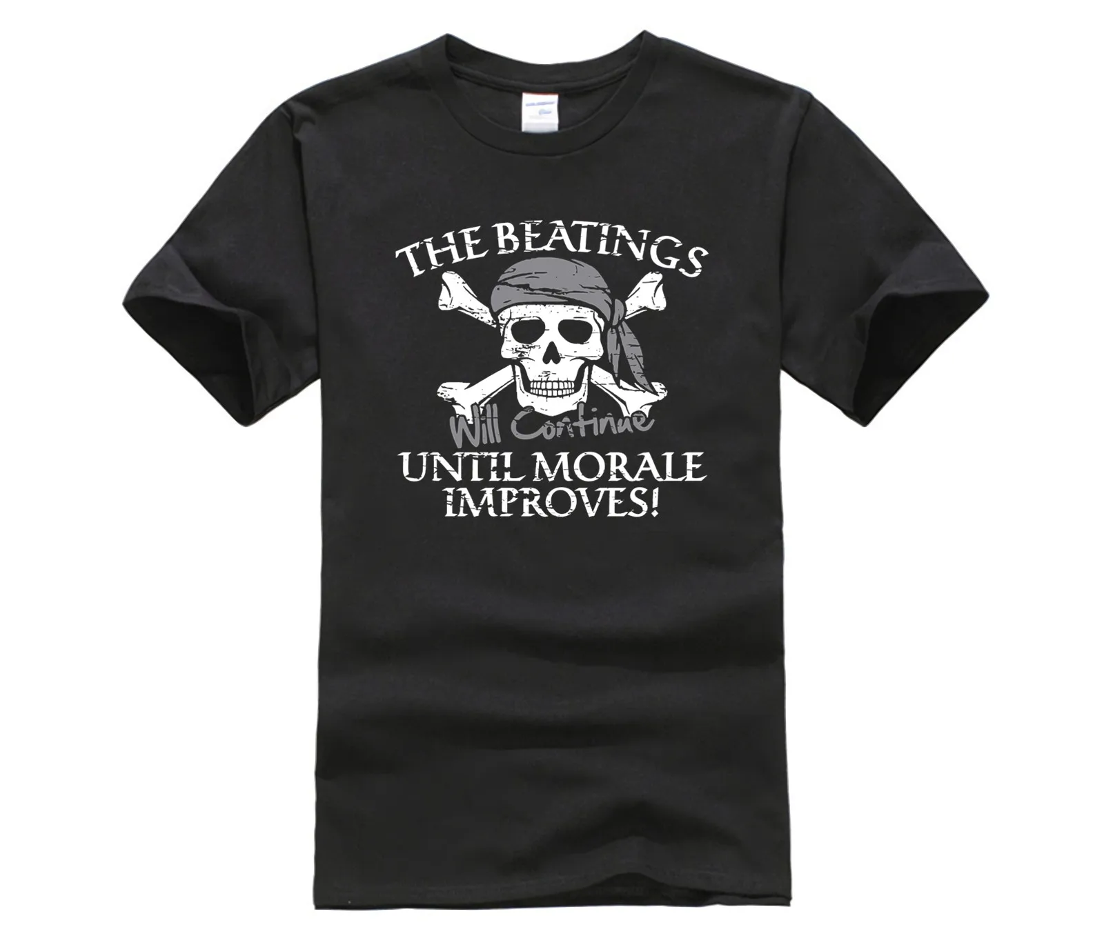 

Hot men's fun casual print T-shirt BEATINGS_MORALE